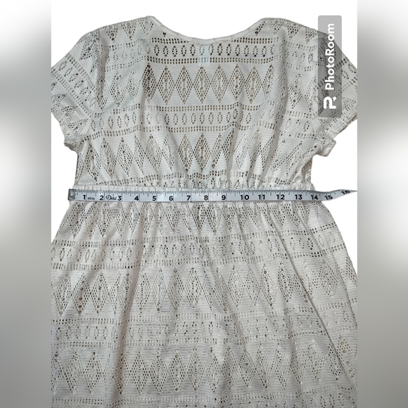 Tropical Escape white swimsuit cover-up dress swimwear size S - Picture 9 of 11